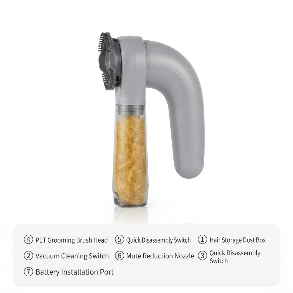 Electric Pet Hair Remover – Portable Vacuum Cleaner Brush for Cats & Dogs