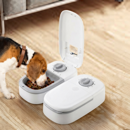 Automatic Pet Feeder for Cats & Dogs – Smart Timed Food Dispenser with Stainless Steel Bowl