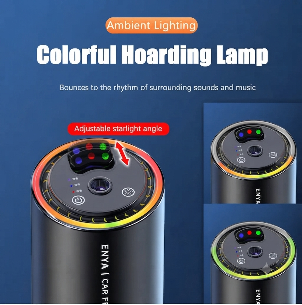 Car Air Purifier & Fragrance Diffuser – Aromatherapy Essential Oil Vent Clip, Odor Eliminator