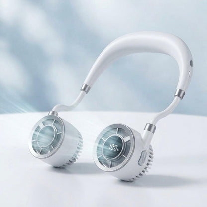 Portable Neck Fan – Bladeless Wearable Cooling Fan with Digital Display, Rechargeable, 3-Speed