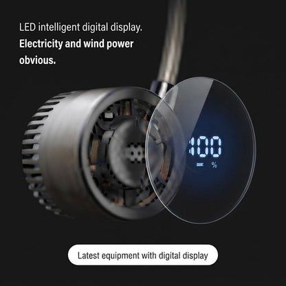 Portable Neck Fan – Bladeless Wearable Cooling Fan with Digital Display, Rechargeable, 3-Speed