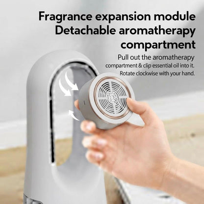 Portable Fragrance Cooling Fan – Handheld Aromatherapy Diffuser Fan, Rechargeable