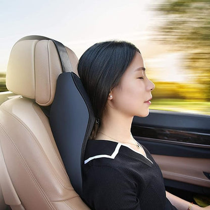 Car Seat Headrest Neck Pillow – Memory Foam Neck Support Cushion, Adjustable Head Rest Pad