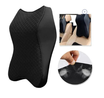 Car Seat Headrest Neck Pillow – Memory Foam Neck Support Cushion, Adjustable Head Rest Pad