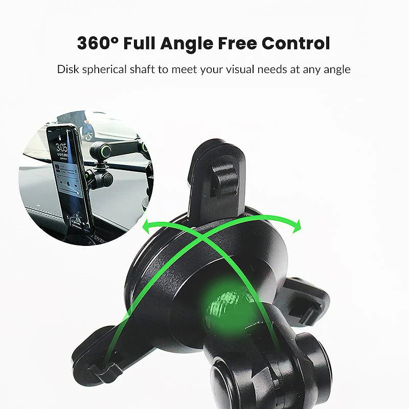 360° Gravity Car Phone Holder | Magnetic Auto-Lock Suction Mount – Universal Fit for All Smartphones.