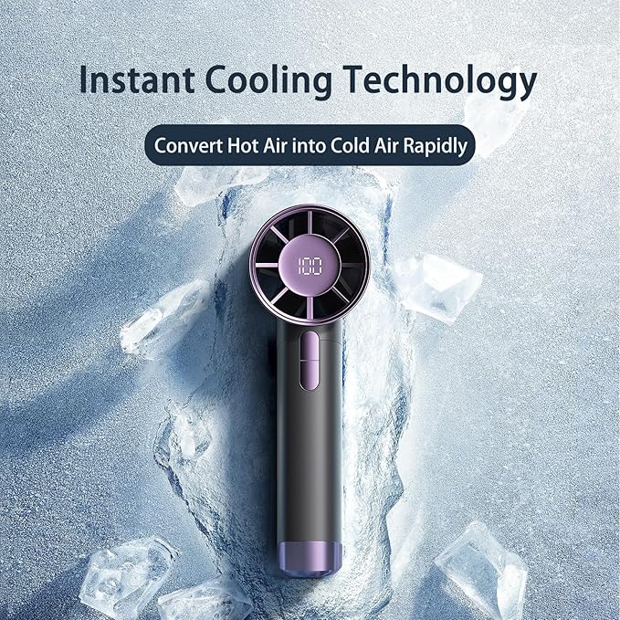 Portable Hurricane Handheld Fan – Rechargeable High-Speed Mini Cooling Fan